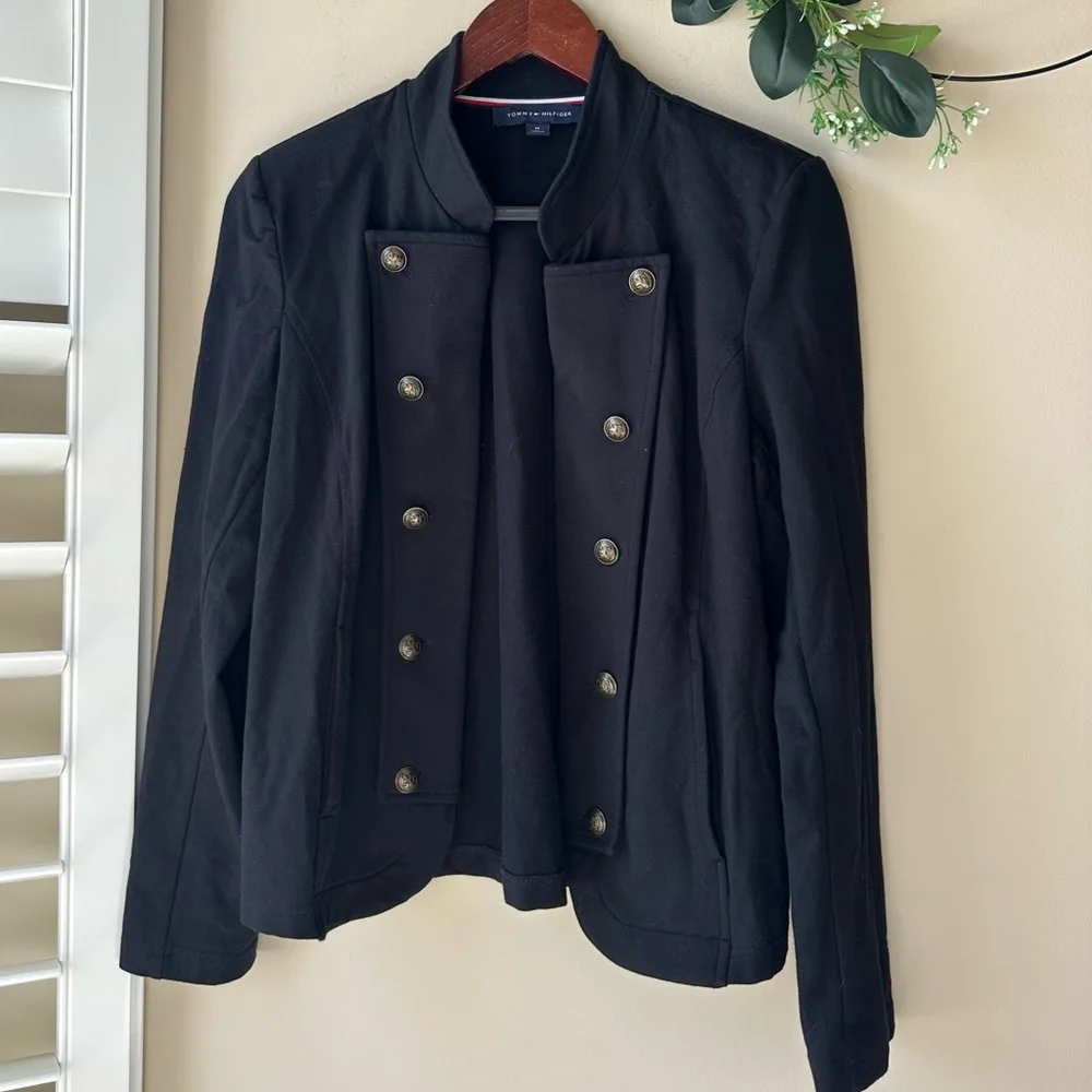 Tommy Hilfiger Black Double-Breasted Women's Jacket - Picture 1 of 9